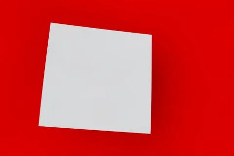Mock-up white cover a square イラスト素材