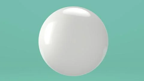 Mock up of white shiny sphere 库存插图