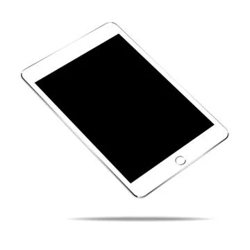 Mock up white tablet isolated on white vector design Stock Illustration
