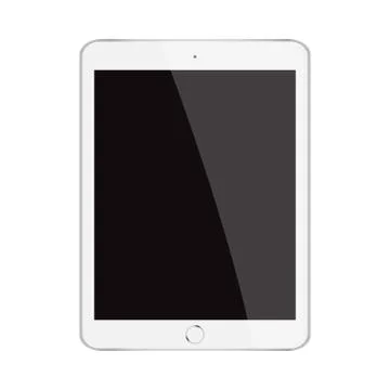 Mock up white tablet isolated on white vector design Stock Illustration