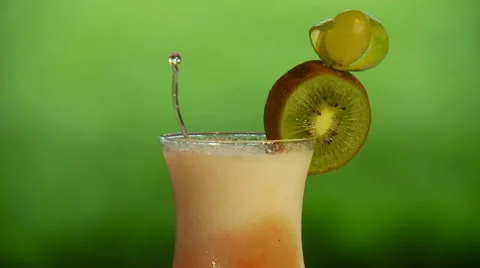 Mocktail and appetizer set on table Stock Footage 57814497