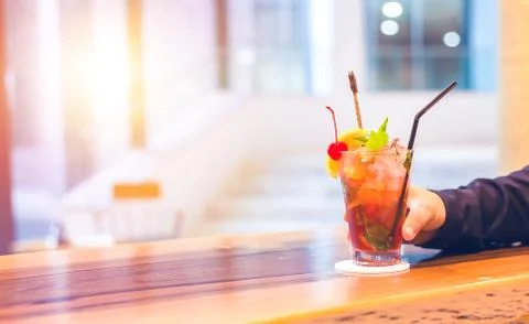 Mocktail on the table Stock Photos