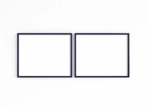 Mockup of 2 frames to display your work. 3D illustration. Stock Illustration