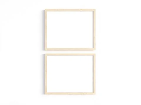 Mockup of 2 frames to display your work. 库存照片
