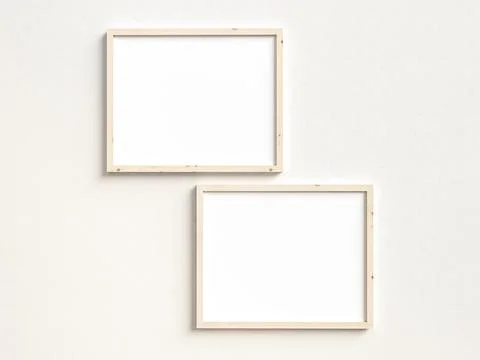 Mockup of 2 frames to display your work. 库存照片