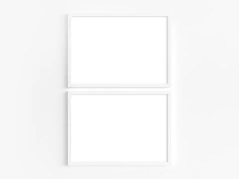 Mockup of 2 frames to display your artwork. 库存照片