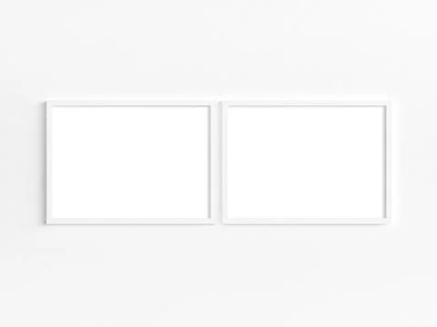 Mockup of 2 frames to display your work. 库存照片