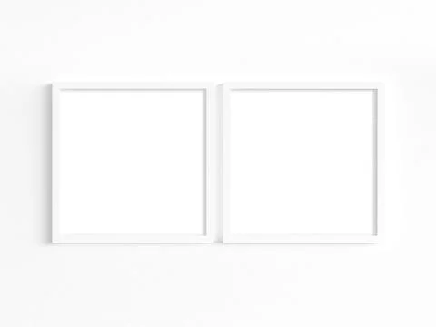 Mockup of 2 frames to display your artwork 库存照片