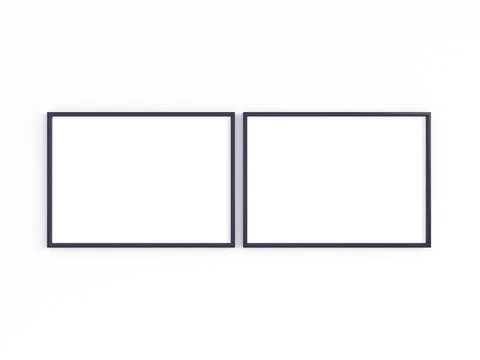 Mockup of 2 frames to display your work 库存照片