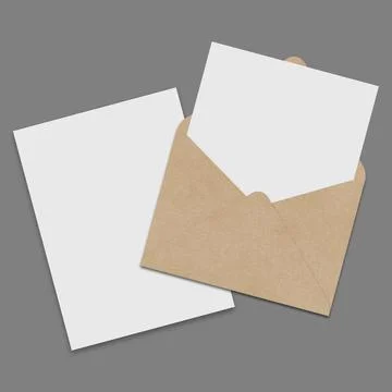 Mockup A4, A5 paper and envelopes Stock Illustration