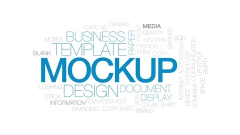 Mockup animated word cloud, text design animation. Kinetic typography. Stock Footage 81613937