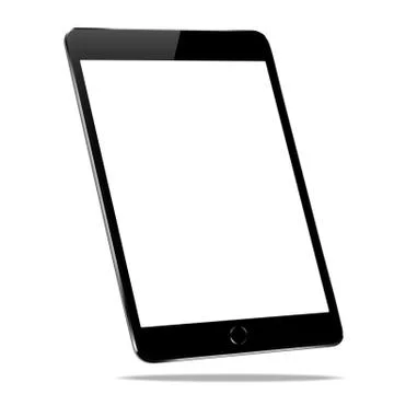 Mockup black tablet isolated on white vector design Stock Illustration