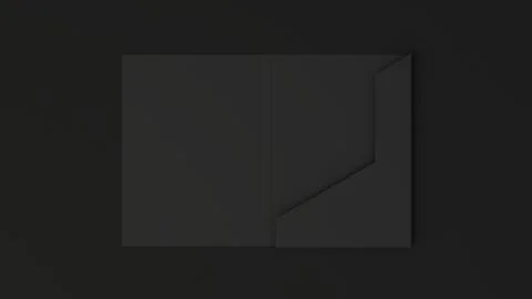 Mockup of blank black cardboard folder Stock Illustration
