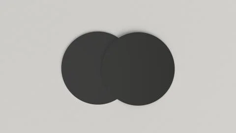 Mockup of blank black round beer coasters Stock Illustration