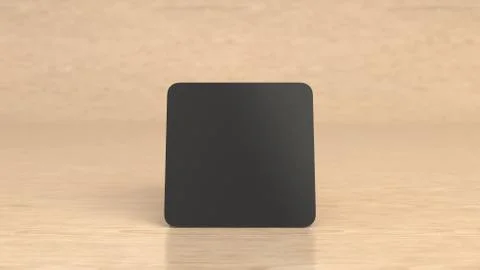 Mockup of blank black square beer coasters Illustrazione stock