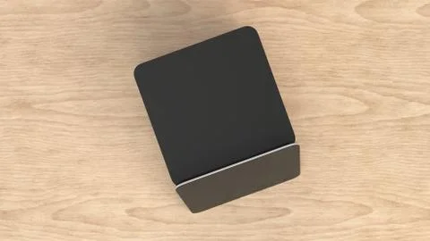 Mockup of blank black square beer coasters 스톡 일러스트