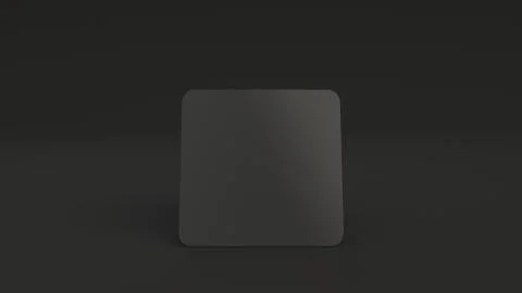 Mockup of blank black square beer coasters 스톡 일러스트