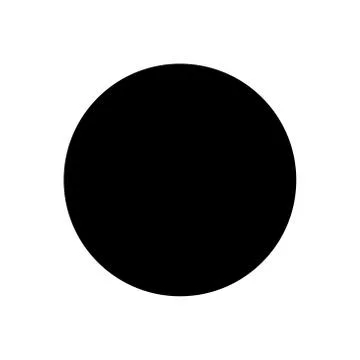 Mockup of blank circle black icon. Template vector illustration for design Stock Illustration