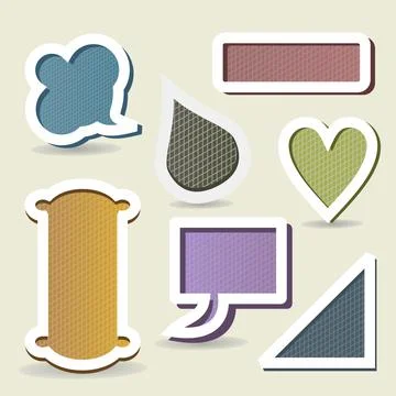 Mockup of blank Speech bubbles. Template for your design. Jpeg Stock Illustration