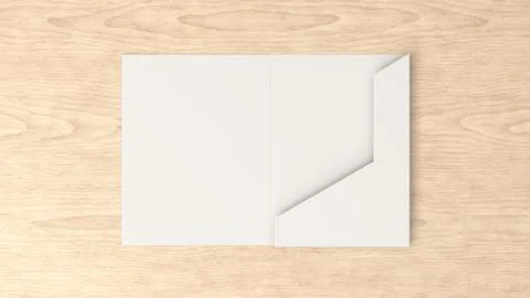 Mockup of blank white cardboard folder Stockillustratie