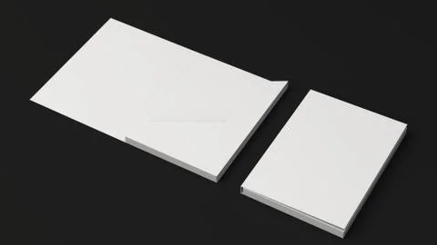 Mockup of blank white cardboard folder Illustrazione stock