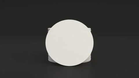 Mockup of blank white round beer coasters Stock Illustration