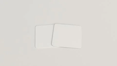 Mockup of blank white square beer coasters 库存插图