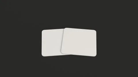 Mockup of blank white square beer coasters 库存插图