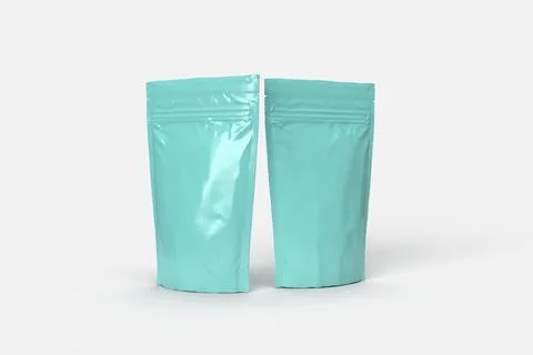 Mockup of blue pack a snack Stock Photos