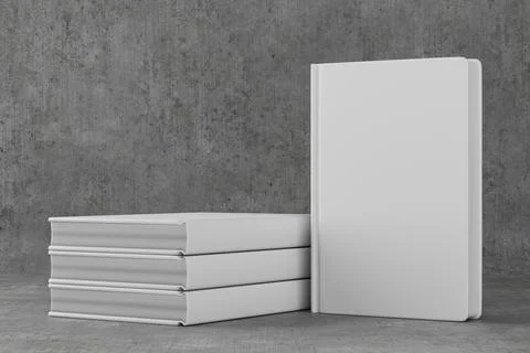 Mockup book, notepad. Blank white book for your design. Mock up of two buri.. Stock Illustration