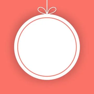 Mockup. Circle paper template with space for text. Vector illustration. Stock Illustration