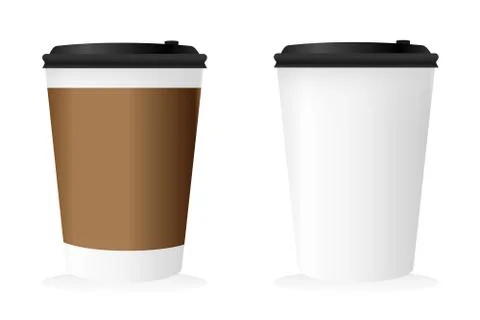 Mockup of coffee cup. Stock Illustration
