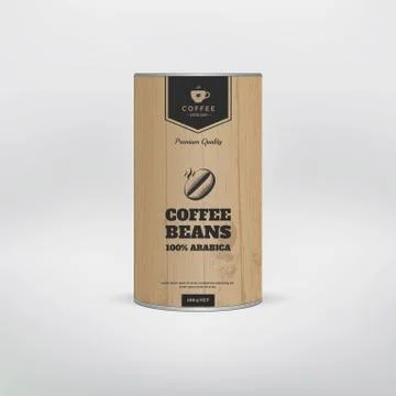Mockup coffee packaging Stock Illustration