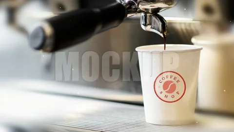 Mockup. Coffee -presentation. Modèle After Effects