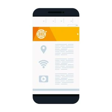 Mockup, concept website, development on smartphone Illustrazione stock