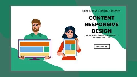 Mockup content responsive design vector Stock Illustration