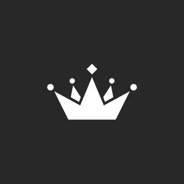 Mockup crown logo or icon, black and white template business card, graphic de Stock Illustration