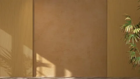 Mockup decorates wall paint background Stock Footage 209384762