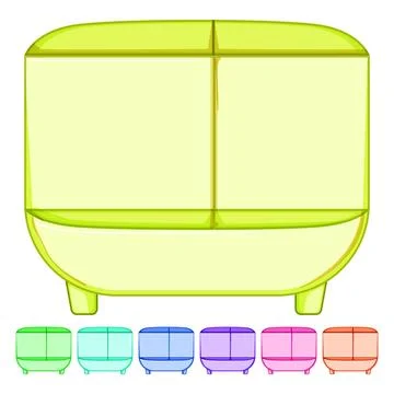 Mockup desk organizer cartoon vector graphic Stock Illustration