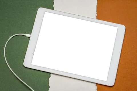 Mockup of digital tablet with a blank isolated screen Stock Photos