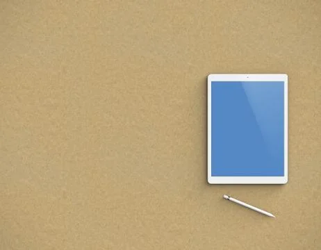 Mockup of digital tablet pc. Top view. 스톡 일러스트