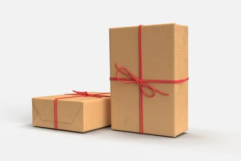 Mockup of double box gift Stock Photos