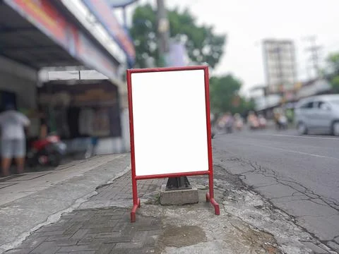 Mockup of empty billboards on the side of the highway, blank advertising Stock Photos