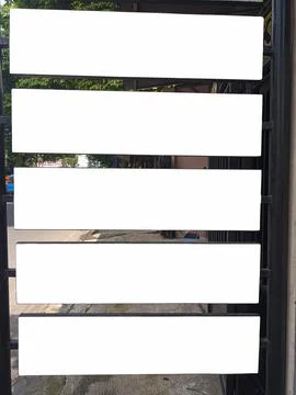 Mockup of empty billboards on the side of the highway, blank advertising Stock Photos