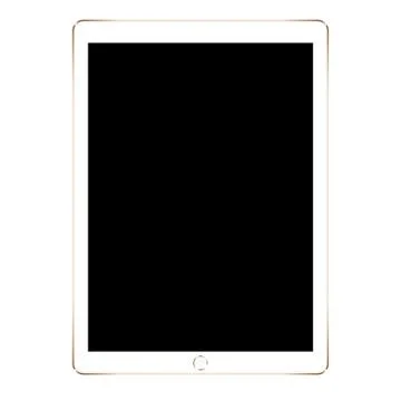 Mockup gold tablet isolated on white background Stock Illustration