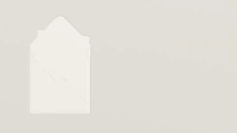 Mockup of greeting card in square envelope Stock Illustration