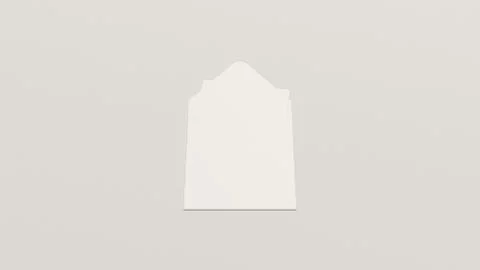 Mockup of greeting card in square envelope Stock Illustration