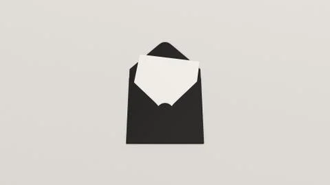 Mockup of greeting card in square envelope Stock Illustration