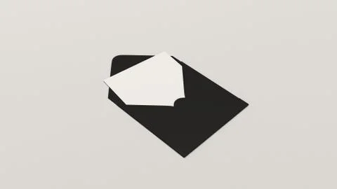 Mockup of greeting card in square envelope Stock Illustration