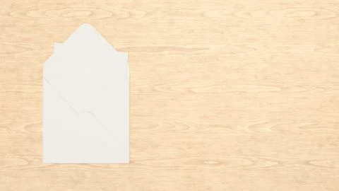 Mockup of greeting card in square envelope Stock Illustration